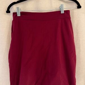 Fashion Nova Burgundy Pencil Skirt